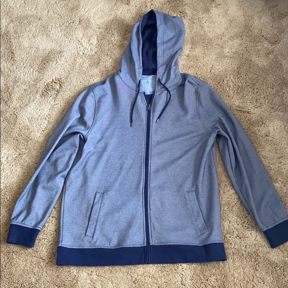 Men’s XL full zip sweatshirt, denim blue color